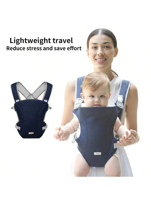 Baby Mesh Carrier, Front-Facing Carrier - Horizontal Carrier with Waist Support, Mesh Design for Better Breathability, Cross-Back Design, Adjustable Shoulder Straps, Lightweight for All Seasons - Multifunctional Front and Bac